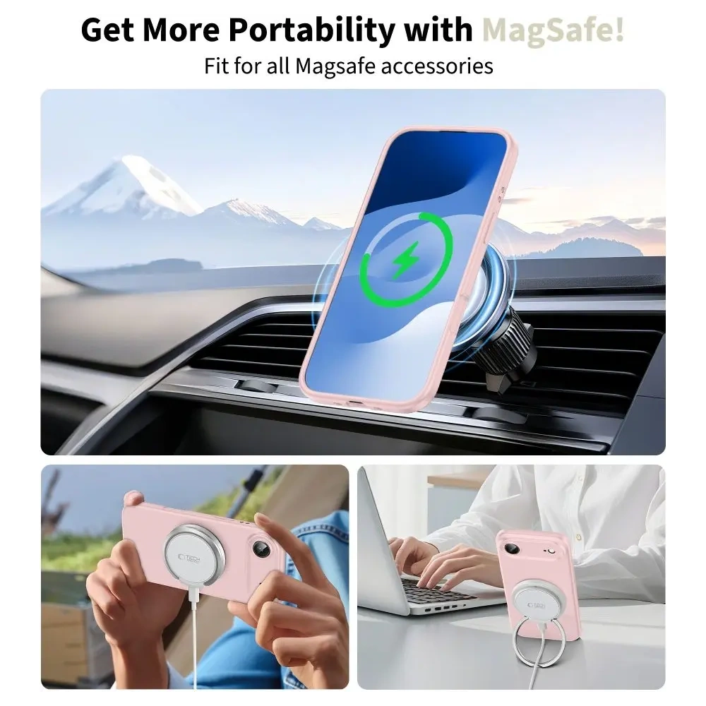 Etui Tech-Protect Silicone MagSafe do Apple iPhone Air Pink Pearl