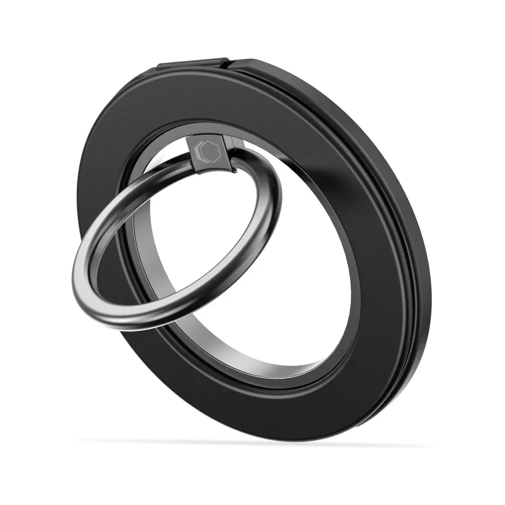 Uchwyt na palec z blaszką Tech-Protect MMR600 Magnetic MagSafe Phone Ring Satin Black