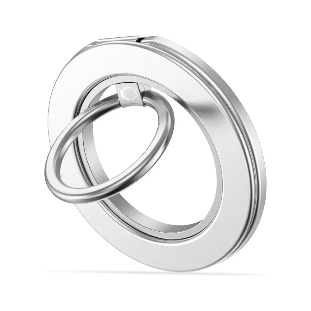 Uchwyt na palec z blaszką Tech-Protect MMR600 Magnetic MagSafe Phone Ring Satin Silver