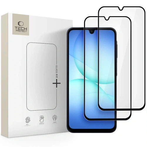 Szkło hartowane Tech-Protect Glass Fit+ do Samsung Galaxy A16 4G / 5G / A26 5G / A17 4G / 5G Black [2 PACK]