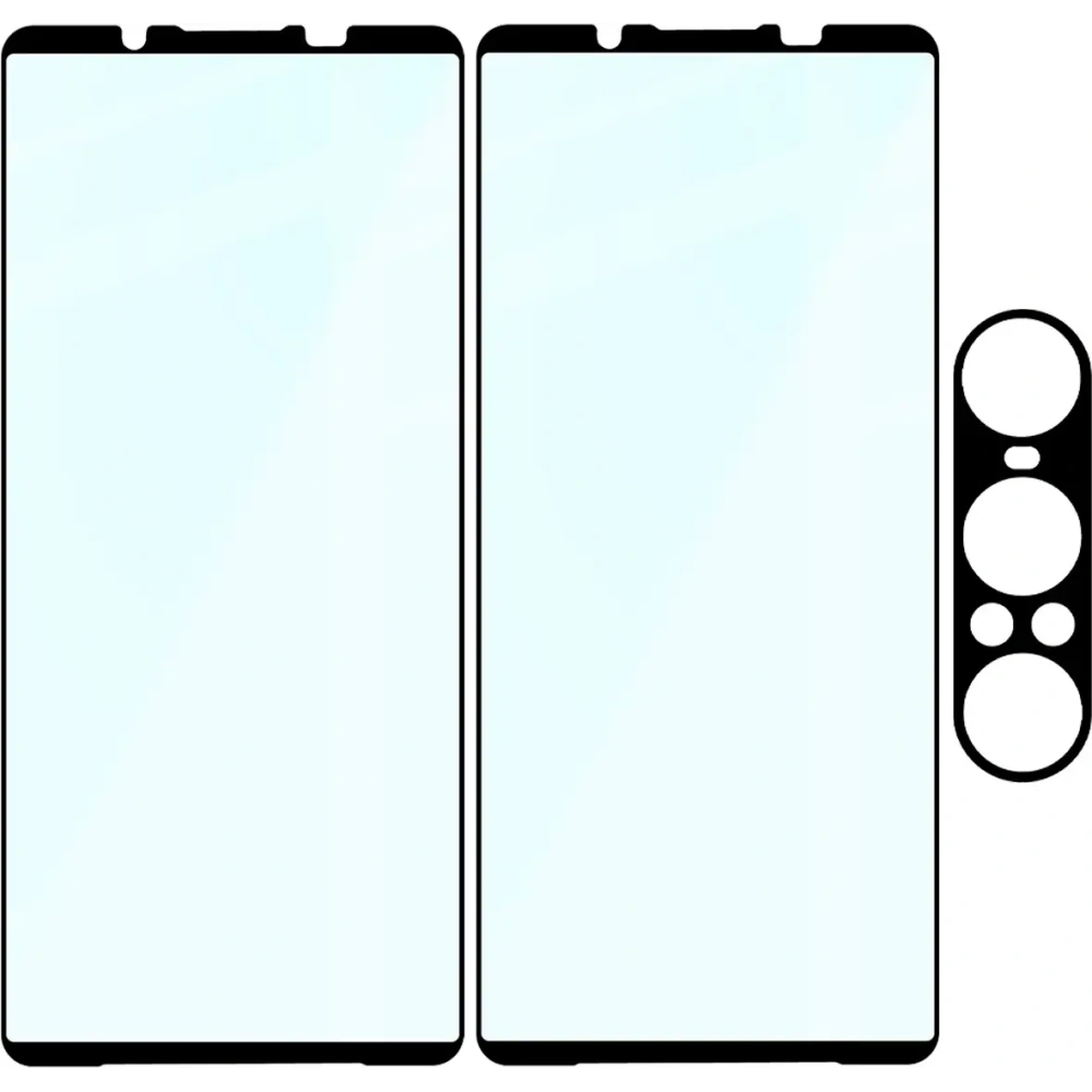2x Szkło na ekran + szkło na aparat BIZON Edge Pack do Sony Xperia 1 VII