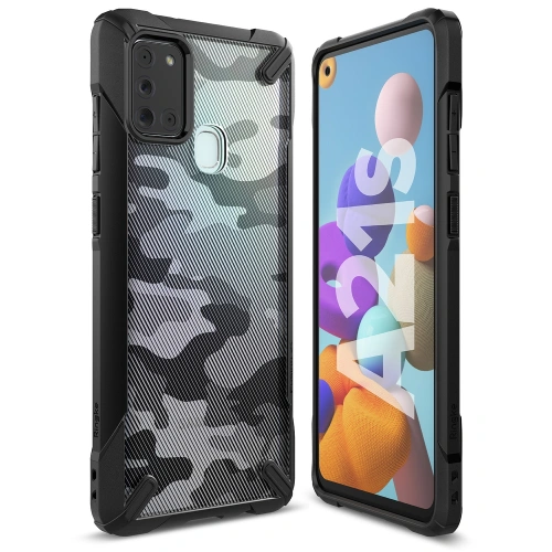 Kup Etui Ringke Fusion-X Samsung Galaxy A21s Camo (Moro) Negru - RGK1213MOB - {ean13} - Sklep Home Screen