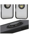 Etui z uchwytem na palec Bizon Case Hybrid Ring do Apple iPhone 17 Air przydymione z czarną ramką