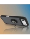 Etui z uchwytem na palec Bizon Case Hybrid Ring do Apple iPhone 17 Air przydymione z czarną ramką