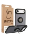 Etui z uchwytem na palec Bizon Case Hybrid Ring do Apple iPhone 17 Air przydymione z czarną ramką