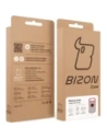 Etui z uchwytem na palec Bizon Case Hybrid Ring do Apple iPhone 17 Air przydymione z czerwoną ramką
