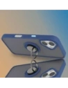 Etui z uchwytem na palec Bizon Case Hybrid Ring do Apple iPhone 17 przydymione z granatową ramką