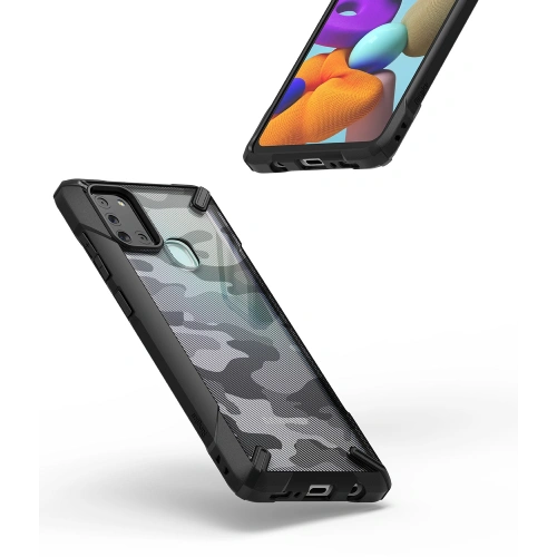 Kup Etui Ringke Fusion-X Samsung Galaxy A21s Camo (Moro) Negru - RGK1213MOB - {ean13} - Sklep Home Screen