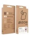 Etui z uchwytem na palec Bizon Case Hybrid Ring do Apple iPhone 17 przydymione z czerwoną ramką