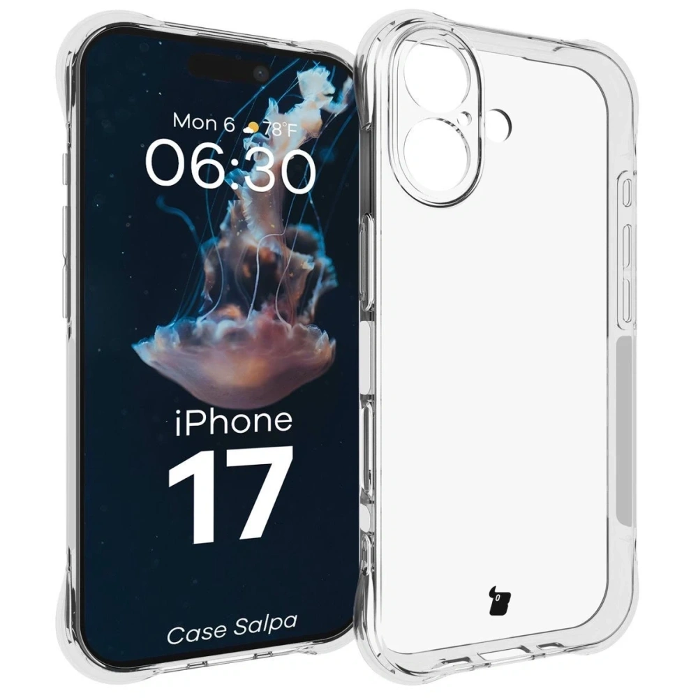 Elastyczne etui Bizon Case Salpa do Apple iPhone 17 przezroczyste