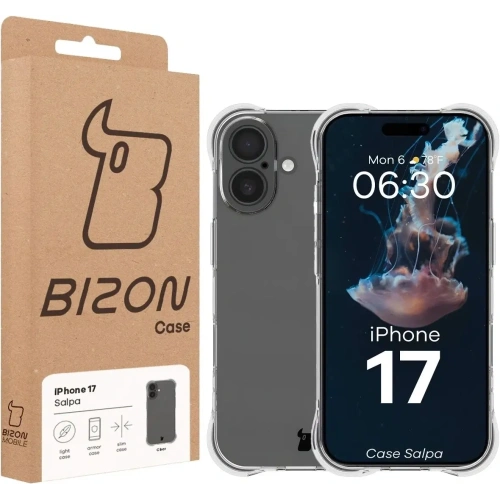 Elastyczne etui Bizon Case Salpa do Apple iPhone 17 przezroczyste