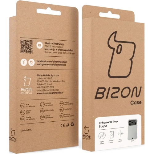 Elastyczne etui Bizon Case Salpa do Apple iPhone 17 Pro przezroczyste