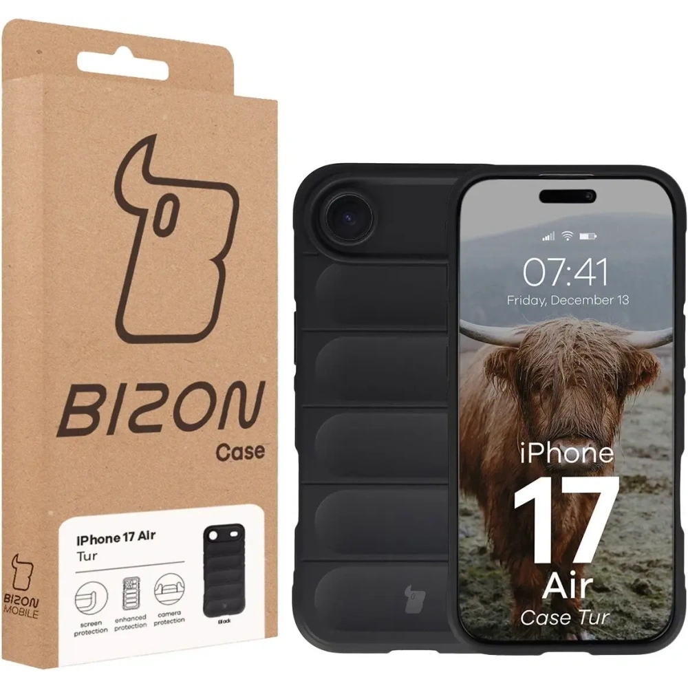 Pancerne etui Bizon Case Tur do Apple iPhone Air czarne