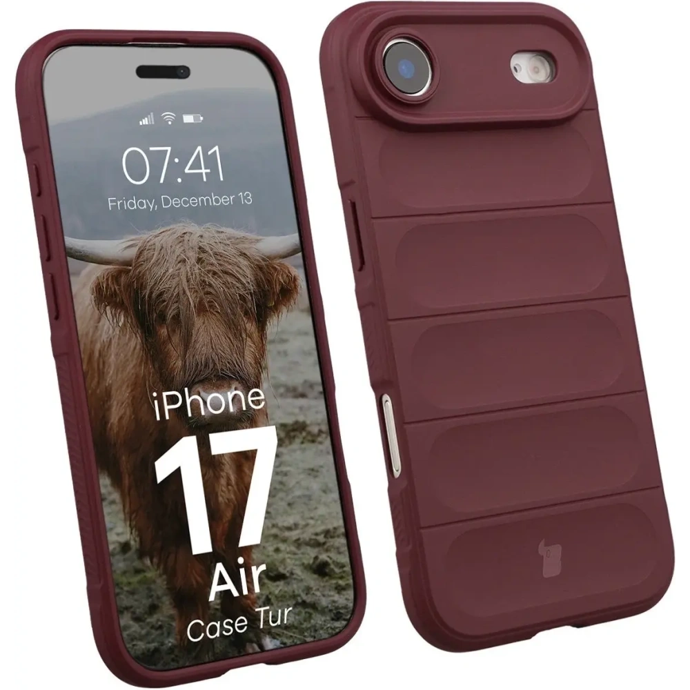 Pancerne etui Bizon Case Tur do Apple iPhone Air burgundowe