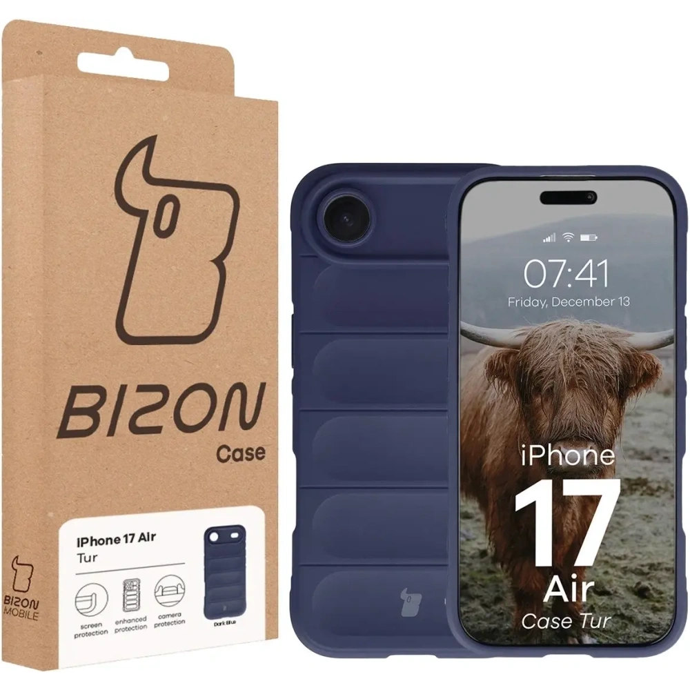 Pancerne etui Bizon Case Tur do Apple iPhone Air granatowe