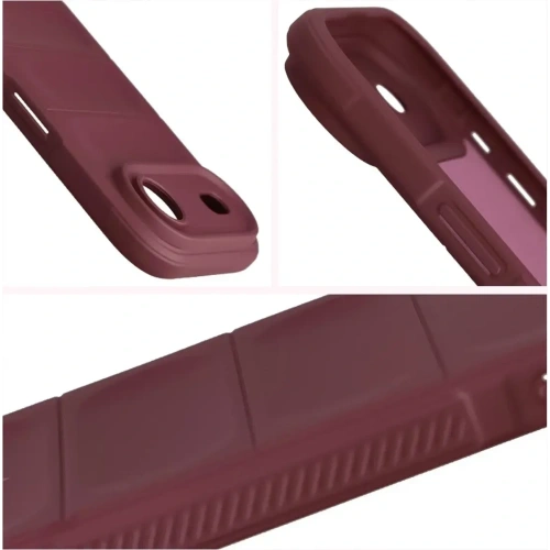 Pancerne etui Bizon Case Tur do Apple iPhone 17 Air burgundowe