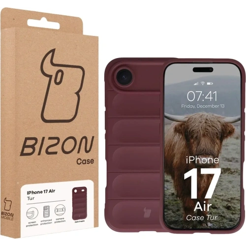 Pancerne etui Bizon Case Tur do Apple iPhone 17 Air burgundowe