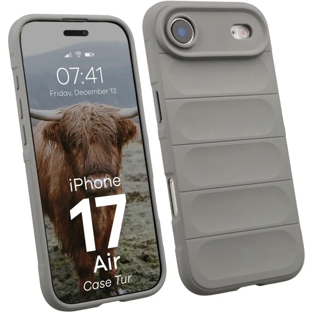 Pancerne etui Bizon Case Tur do Apple iPhone Air jasnoszare