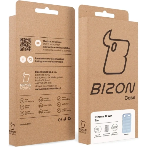 Pancerne etui Bizon Case Tur do Apple iPhone 17 Air jasnoniebieskie