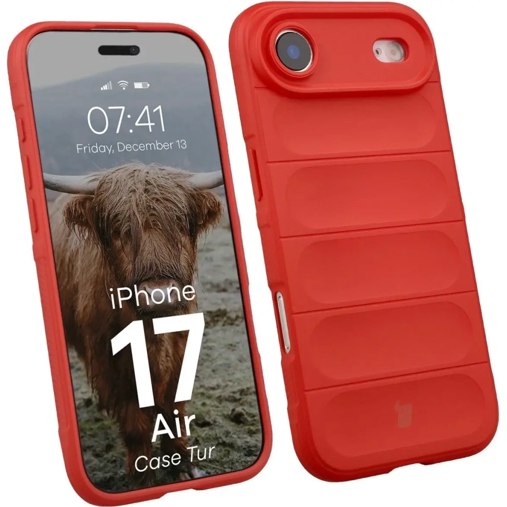 Pancerne etui Bizon Case Tur do Apple iPhone Air czerwone