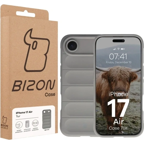 Pancerne etui Bizon Case Tur do Apple iPhone Air jasnoszare