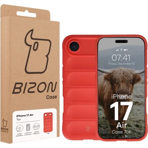 Pancerne etui Bizon Case Tur do Apple iPhone 17 Air czerwone