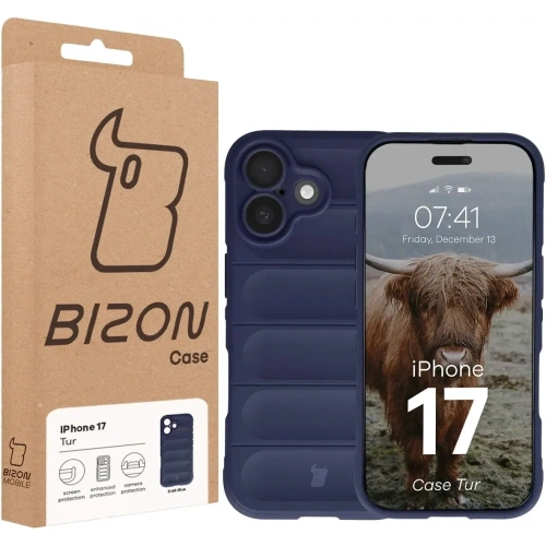 Pancerne etui Bizon Case Tur do Apple iPhone 17 granatowe