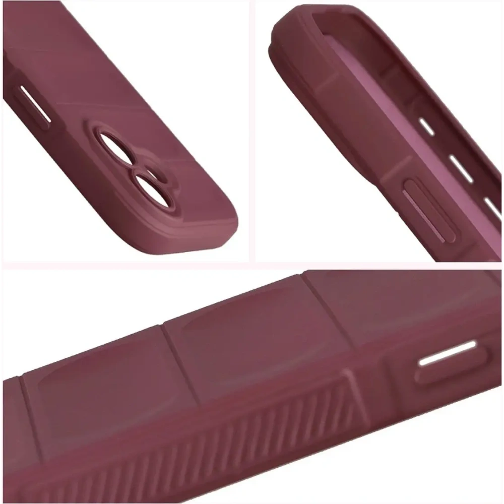 Pancerne etui Bizon Case Tur do Apple iPhone 17 burgundowe