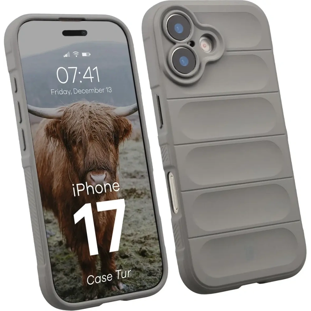 Pancerne etui Bizon Case Tur do Apple iPhone 17 jasnoszare