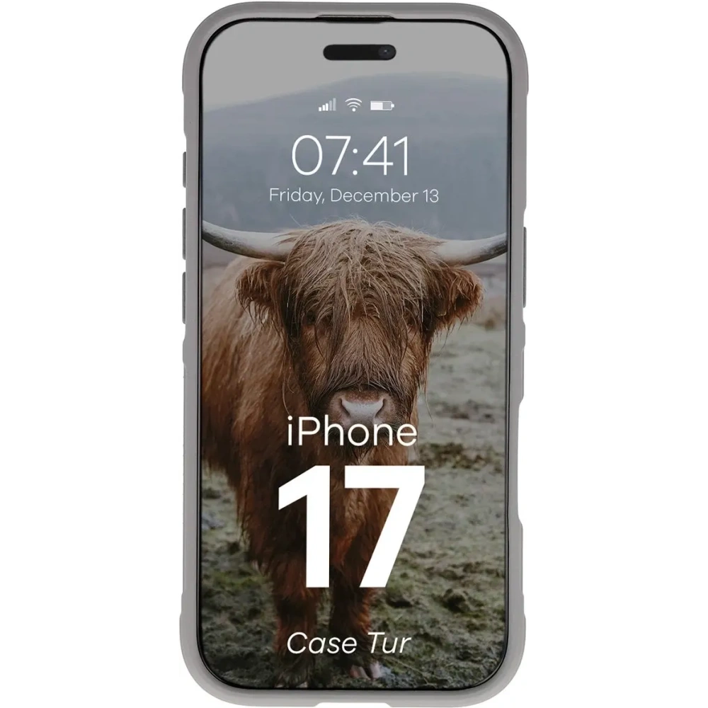Pancerne etui Bizon Case Tur do Apple iPhone 17 jasnoszare