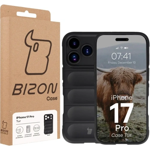 Pancerne etui Bizon Case Tur do Apple iPhone 17 Pro czarne