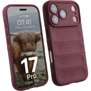 Pancerne etui Bizon Case Tur do Apple iPhone 17 Pro burgundowe