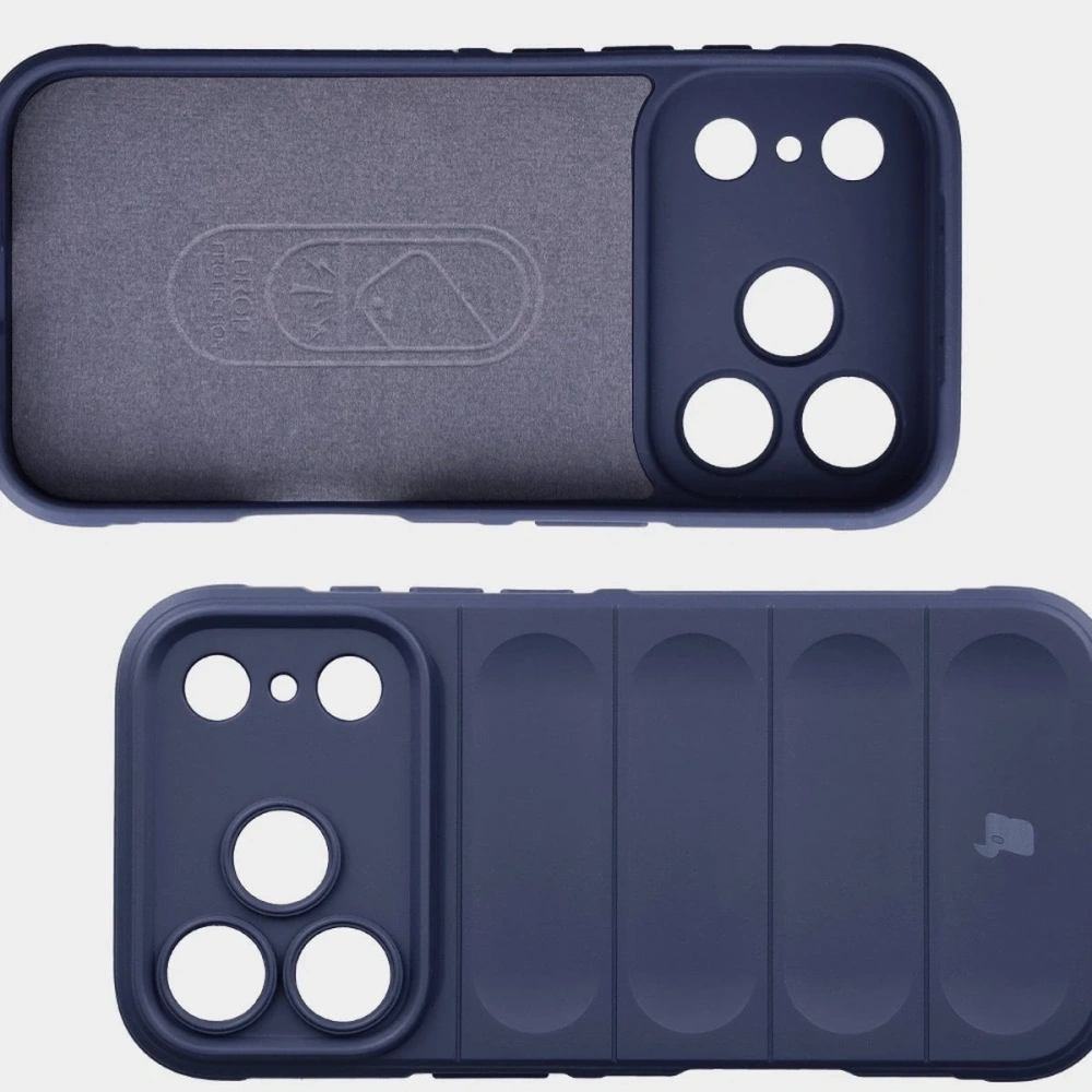 Pancerne etui Bizon Case Tur do Apple iPhone 17 Pro granatowe