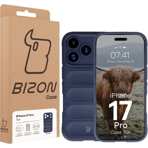 Pancerne etui Bizon Case Tur do Apple iPhone 17 Pro granatowe