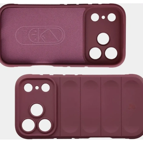 Pancerne etui Bizon Case Tur do Apple iPhone 17 Pro burgundowe