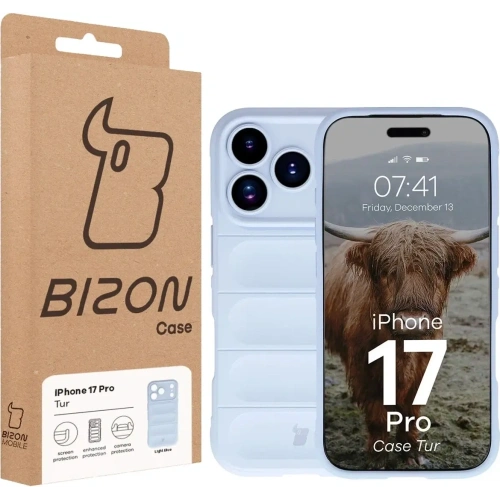 Pancerne etui Bizon Case Tur do Apple iPhone 17 Pro jasnoniebieskie