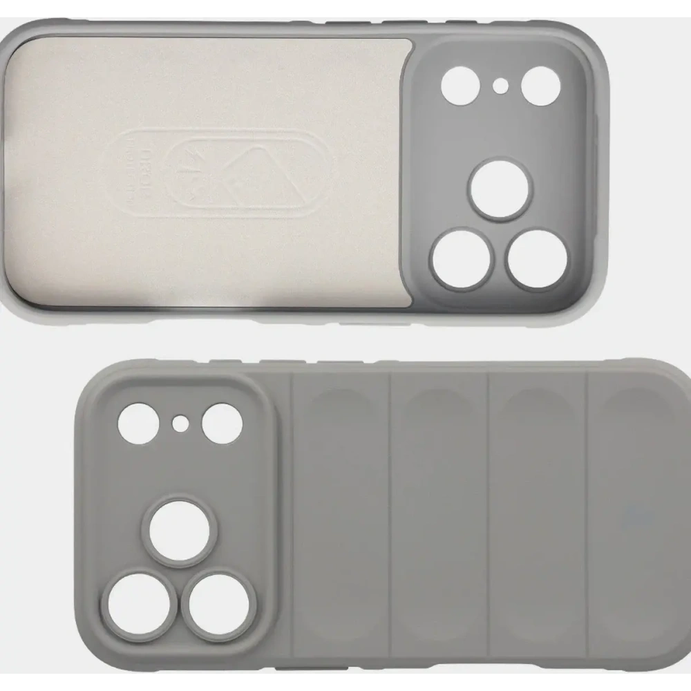 Pancerne etui Bizon Case Tur do Apple iPhone 17 Pro jasnoszare