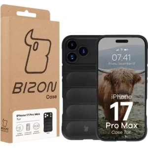 Pancerne etui Bizon Case Tur do Apple iPhone 17 Pro Max czarne