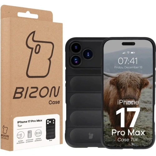 Pancerne etui Bizon Case Tur do Apple iPhone 17 Pro Max czarne