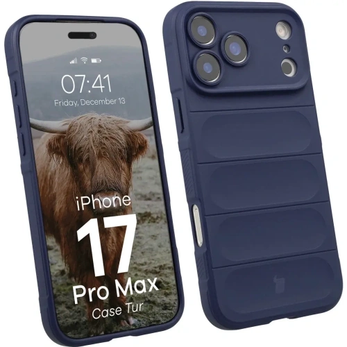 Pancerne etui Bizon Case Tur do Apple iPhone 17 Pro Max granatowe