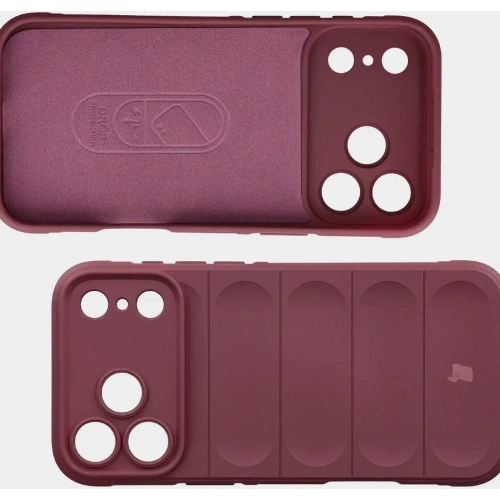 Pancerne etui Bizon Case Tur do Apple iPhone 17 Pro Max burgundowe