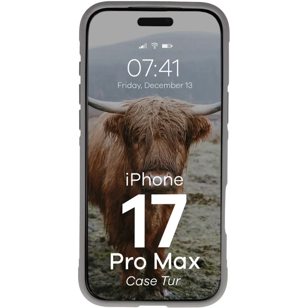 Pancerne etui Bizon Case Tur do Apple iPhone 17 Pro Max jasnoszare