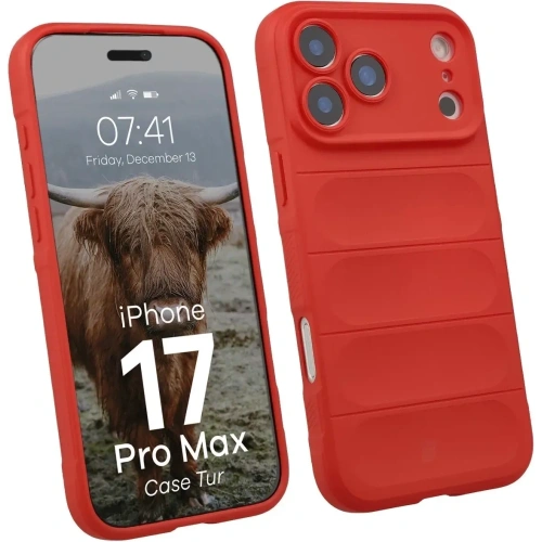 Pancerne etui Bizon Case Tur do Apple iPhone 17 Pro Max czerwone