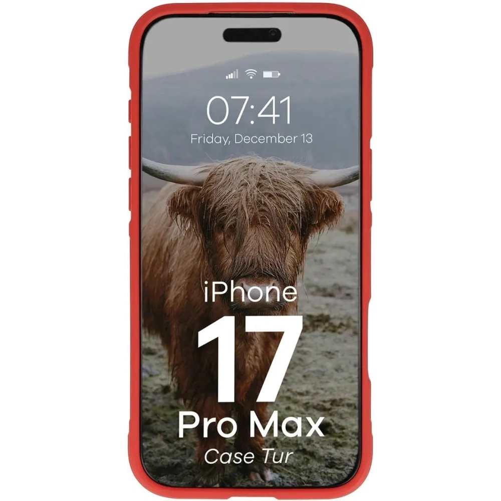 Pancerne etui Bizon Case Tur do Apple iPhone 17 Pro Max czerwone