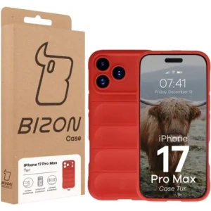 Pancerne etui Bizon Case Tur do Apple iPhone 17 Pro Max czerwone