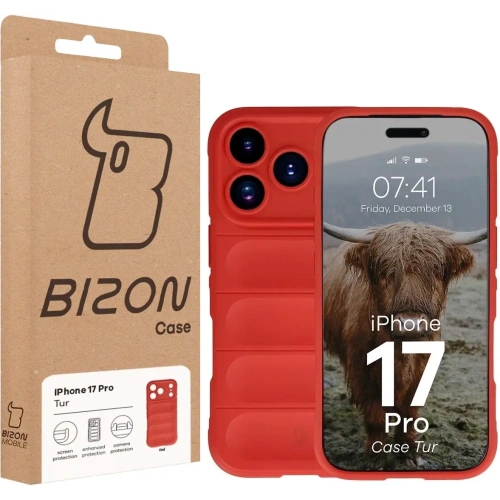 Pancerne etui Bizon Case Tur do Apple iPhone 17 Pro czerwone