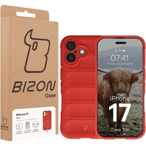 Pancerne etui Bizon Case Tur do Apple iPhone 17 czerwone