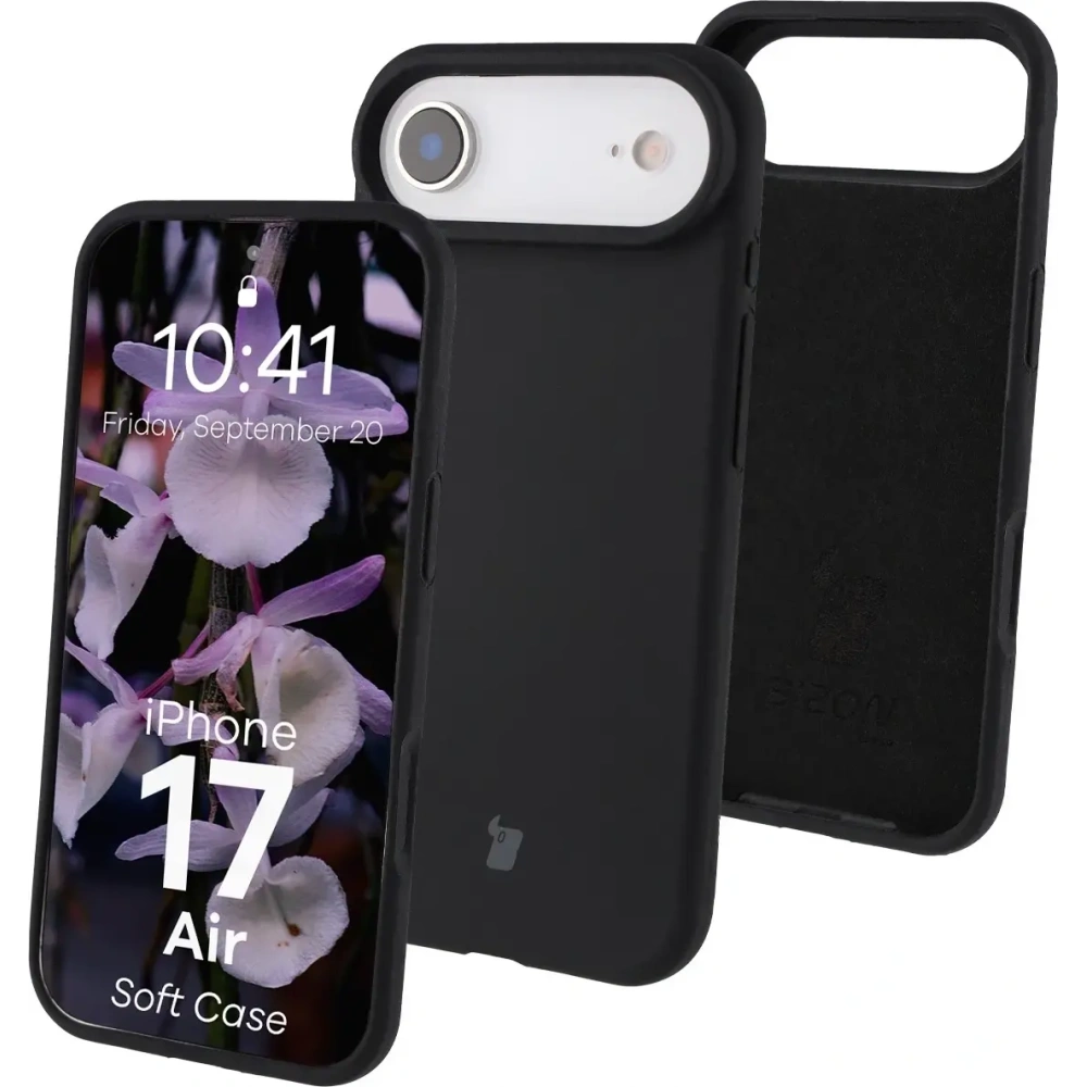 Silikonowe etui Bizon Soft Case do Apple iPhone Air czarne