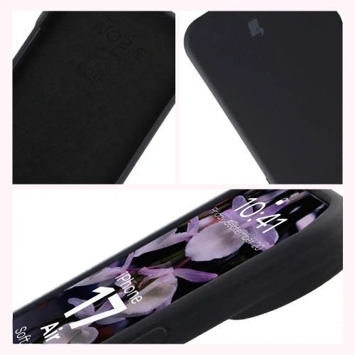 Silikonowe etui Bizon Soft Case do Apple iPhone 17 Air czarne