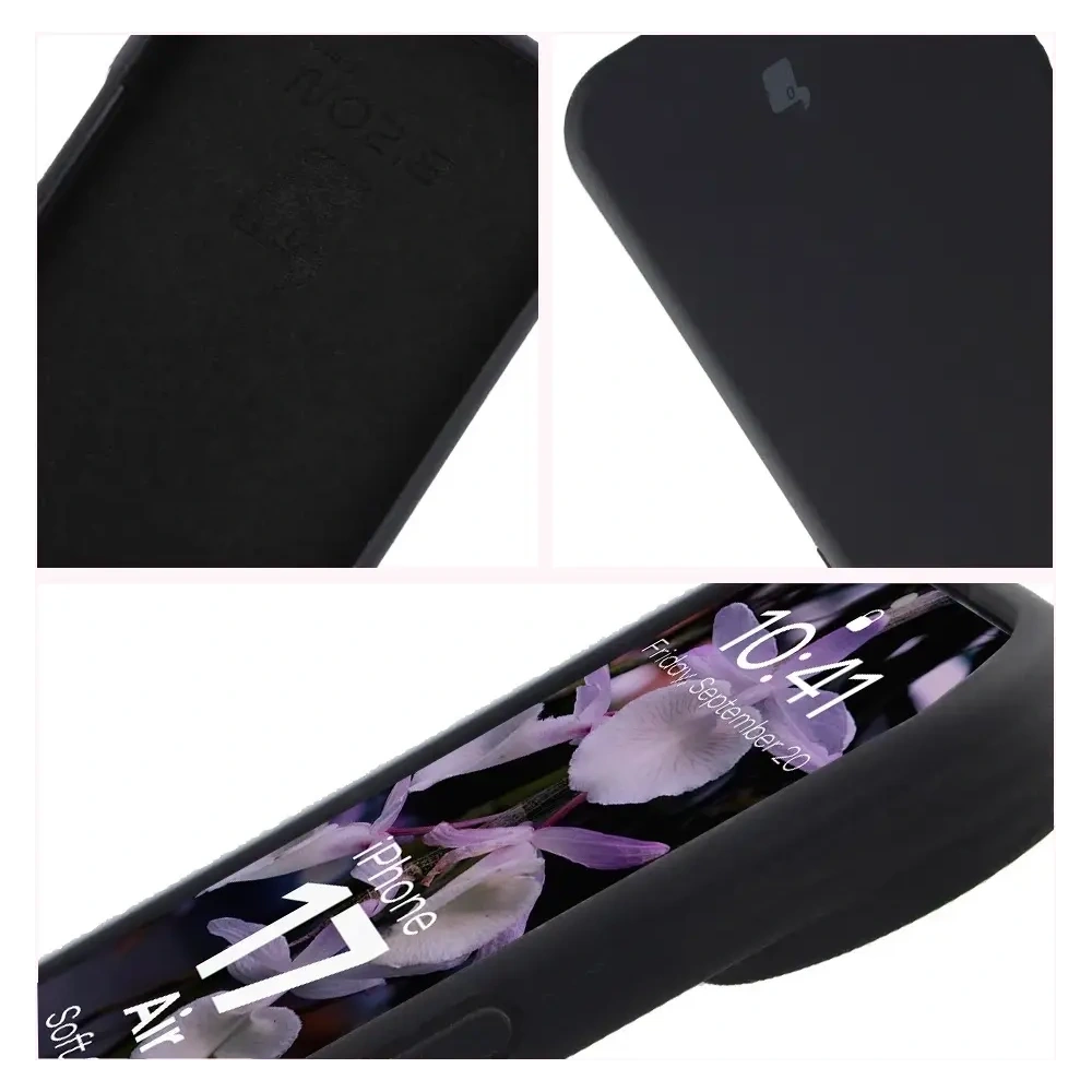 Silikonowe etui Bizon Soft Case do Apple iPhone Air czarne